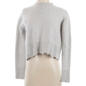 Helmut Lang Soft Gray Women's Crew Neck Sweater wool and cashmere
